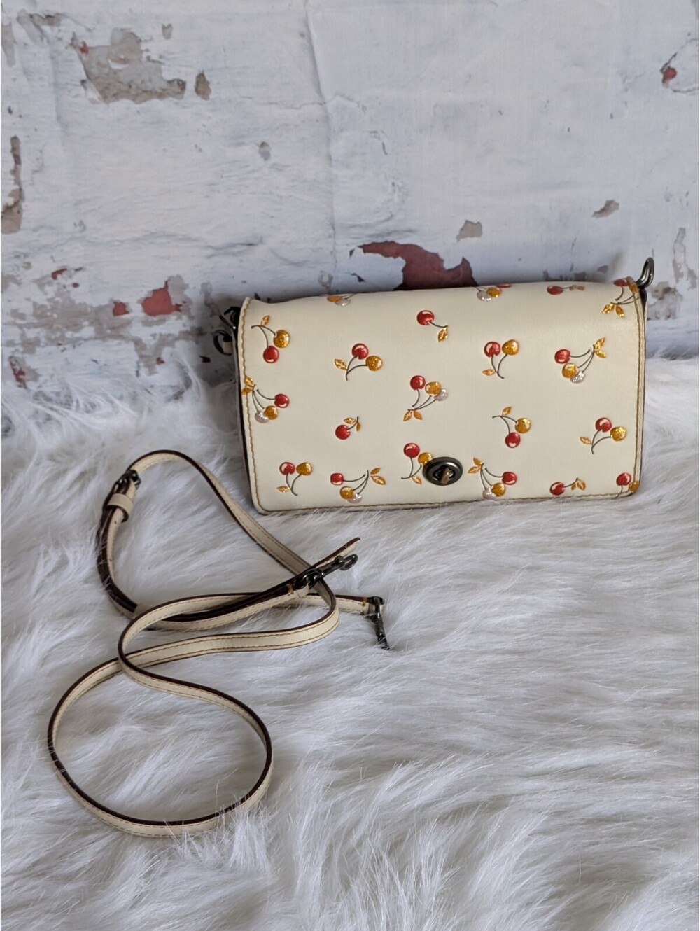 Coach Glitter Cherry Dinky crossbody pre owned